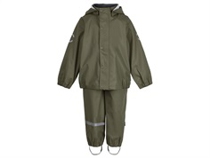 Mikk-line dusty olive rainwear pants and jacket